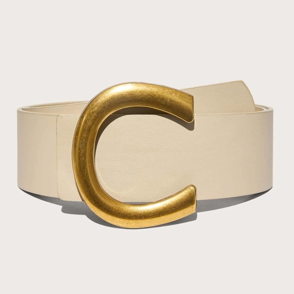 Vegan Leather Wide Minimalist Belt - Picture 2 of 8
